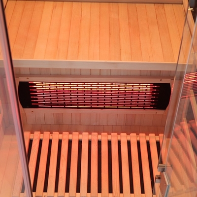 Transparante Aangemaakte Glas Verre Infrarode Sauna 0°C - Werkende de Temperatuurwaaier van 65°C