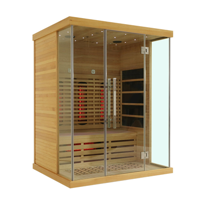 Luxeemf Koolstofcomité Heater Full Spectrum Infrared Sauna voor 3 Persoons Commercieel Huis