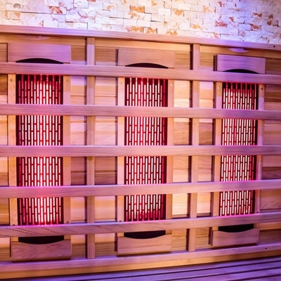 4 de Zaal van de persoons Houten Sauna Luxedollekervel Rood Cedar Wood Indoor Infrared Sauna