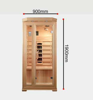 Houten Cedar Home Saunaruimte 900*900*1900mm met 8mm Aangemaakt Glas