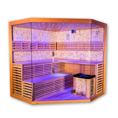 4 - 5 Persoonsgrootte Hemlock Ozon Stoomsauna Kamer Met 6kw Kachelverwarmer