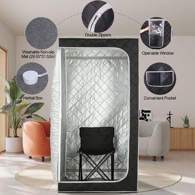 110-120V AC 60Hz Draagbare stoomsauna met doorzichtige ramen en waterdicht doek