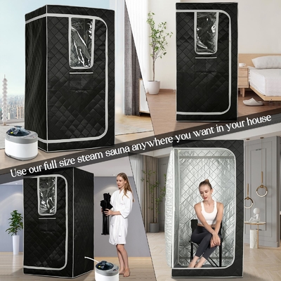 110-120V AC 60Hz Draagbare stoomsauna met doorzichtige ramen en waterdicht doek