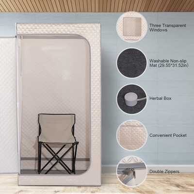1 persoon Draagbare Home Sauna Volledig Lichaam Draagbare Stand-up Indoor Wet Sauna
