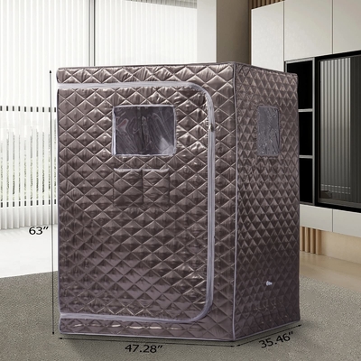 Grijze Full Size Draagbare Stoomsauna Home Spa Sauna Met 4L Watercapaciteit