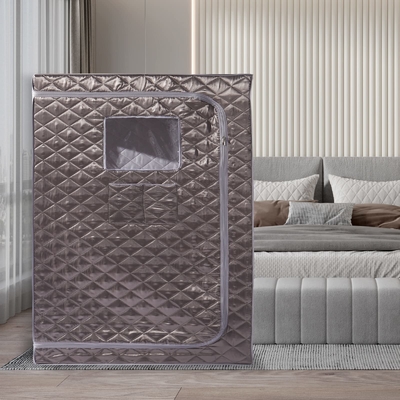 Grijze Full Size Draagbare Stoomsauna Home Spa Sauna Met 4L Watercapaciteit