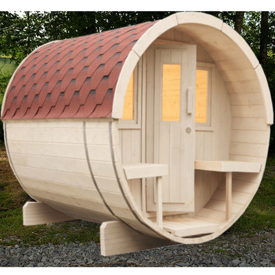 Sauna van massief hout Hemlock Ceder Buitenvat Sauna nat stoom Traditionele sauna kamer
