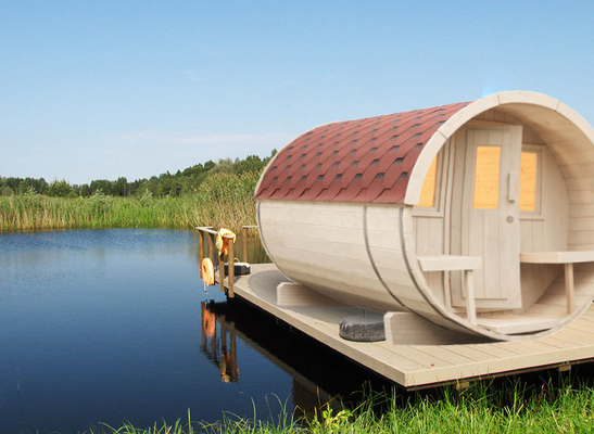 Sauna van massief hout Hemlock Ceder Buitenvat Sauna nat stoom Traditionele sauna kamer