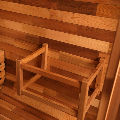 Volglas Buitenruimte Droog Sauna Met Verstelbare Ventilatie Bluetooth Muzieksysteem 220V Spanning