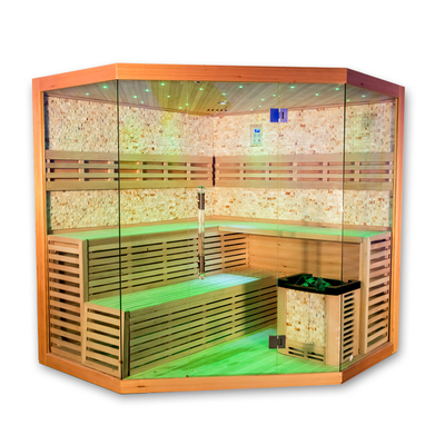 Luxe traditionele sauna voor thuis 5 - 6 personen Himalaya zout stoom sauna kamer