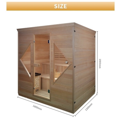 Hemlock Houten deurgreep Home Sauna kamer Met kachel En Steen