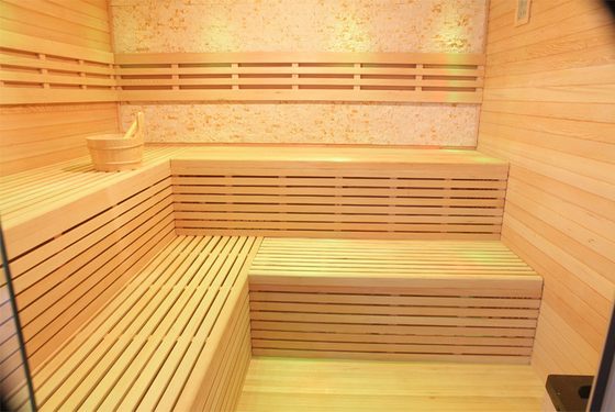 Traditionele stoomkachel Sauna Premium Hemlock Indoor Droge stoomsauna
