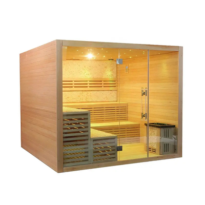 Traditionele stoomkachel Sauna Premium Hemlock Indoor Droge stoomsauna