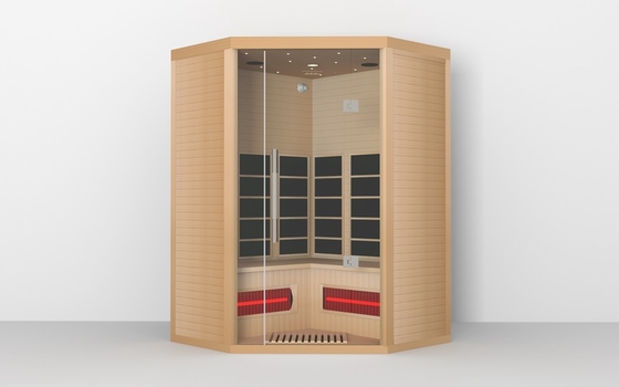 Stoom Houten Indoor Hoek Infrarood Sauna Kamer Hemlock Rood Ceder Materiaal