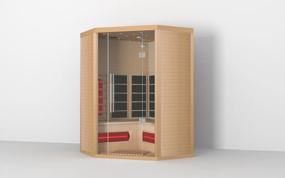 Stoom Houten Indoor Hoek Infrarood Sauna Kamer Hemlock Rood Ceder Materiaal