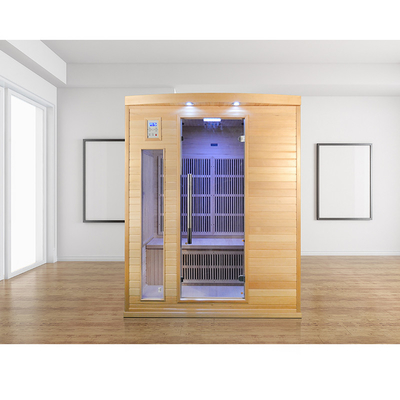 Sauna van droog hout Moderne luxe ver infrarood sauna voor thuis 2700W