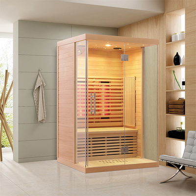 Koolstofvezel verwarmer Hemlock Ver infrarood sauna 2 personen Sauna kamer