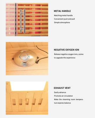Koolstofvezel verwarmer Hemlock Ver infrarood sauna 2 personen Sauna kamer