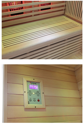 Koolstofvezel verwarmer Hemlock Ver infrarood sauna 2 personen Sauna kamer