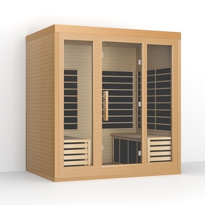 ODM OEM Solid Wood Grote ver infrarood sauna kamer voor 4 personen