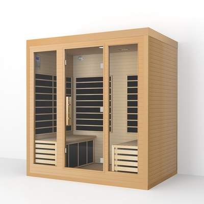 ODM OEM Solid Wood Grote ver infrarood sauna kamer voor 4 personen