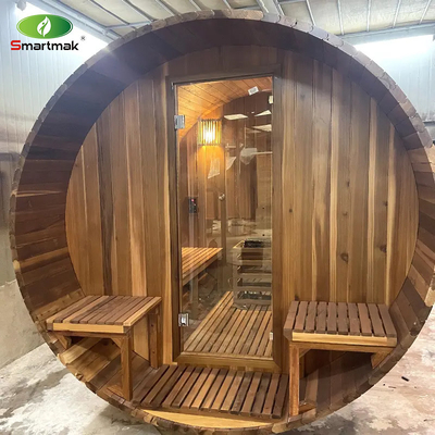Sauna van massief hout van rode ceder Sauna van droge natte stoom Buitenbarrel Sauna
