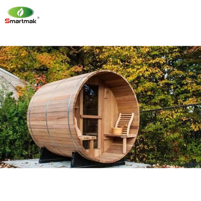Sauna van massief hout van rode ceder Sauna van droge natte stoom Buitenbarrel Sauna