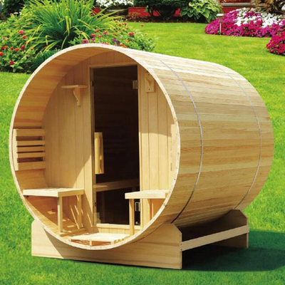 Canada Cedar / Hemlock Hout Grote brandende buitenvat Sauna voor 6 personen