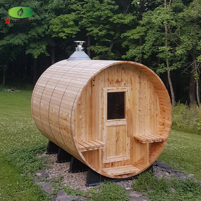 Canada Cedar / Hemlock Hout Grote brandende buitenvat Sauna voor 6 personen