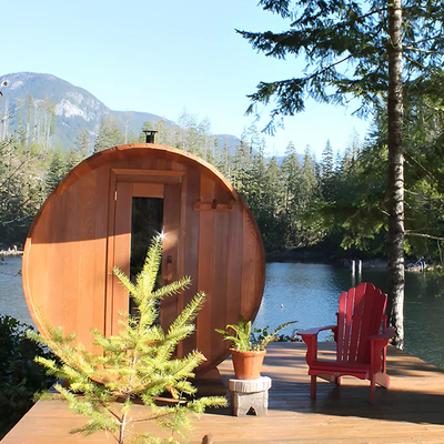 Sauna met houtkachel