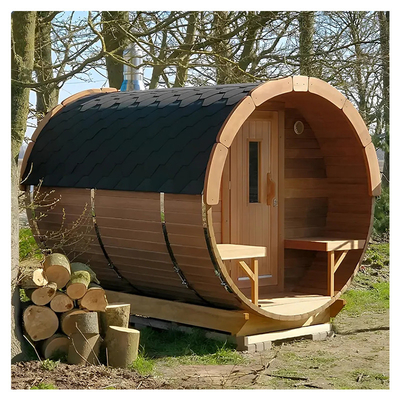 Moderne buiten waterdichte Sauna van massief hout 2 - 6 personen