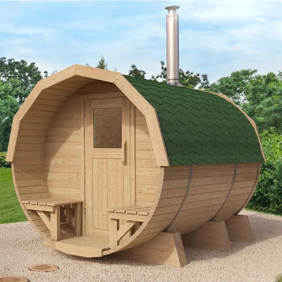 Moderne buiten waterdichte Sauna van massief hout 2 - 6 personen