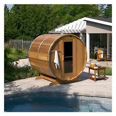 Moderne buiten waterdichte Sauna van massief hout 2 - 6 personen