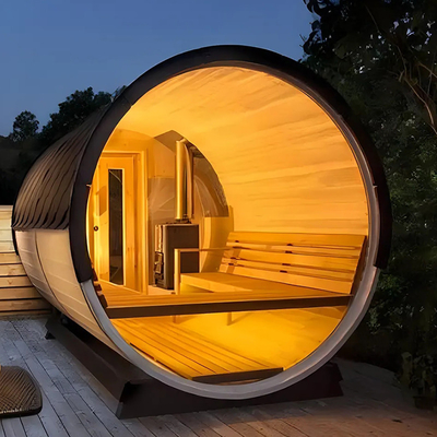 Droog stoom Hout Sauna Gezondheid Houten badvat Stoomsoenen