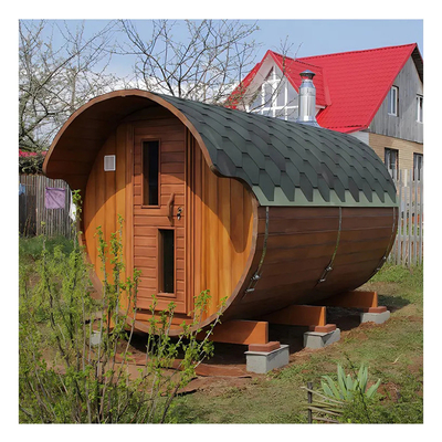 Hout buiten Canadese rode ceder stoomvat sauna met kachelverwarming