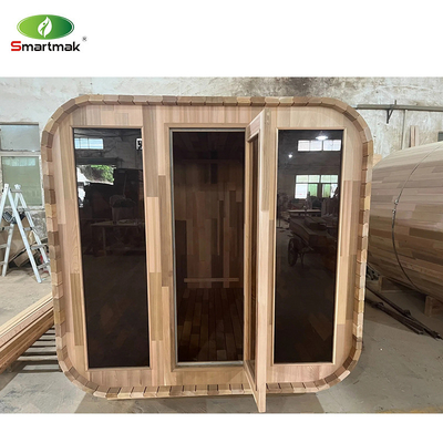 Volglas Buitenruimte Droog Sauna Met Verstelbare Ventilatie Bluetooth Muzieksysteem 220V Spanning