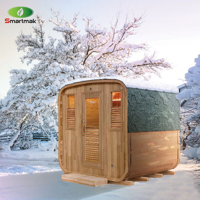 Bluetooth-muzieksysteem Buiten droog sauna Relaxatie en gezondheid met gehard glasdeur