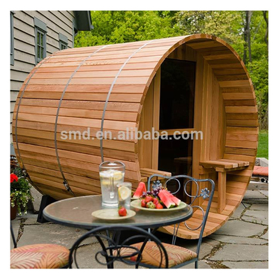 Hemlock Hout Panoramische grote vaten Buiten Sauna 4-8 Traditionele Hout Vaten Stoom Sauna
