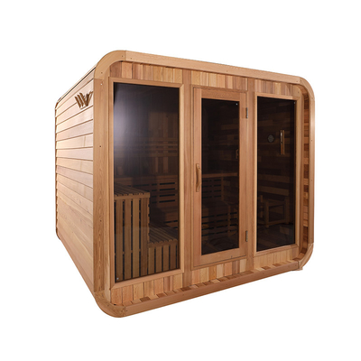 Verstelbare ventilatie Cedar Outdoor Dry Sauna Met Bluetooth Muzieksysteem