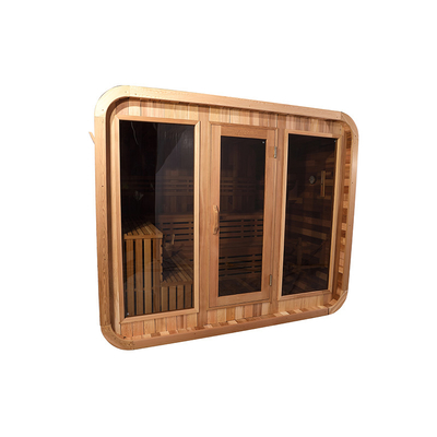 Verstelbare ventilatie Cedar Outdoor Dry Sauna Met Bluetooth Muzieksysteem
