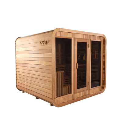 Verstelbare ventilatie Cedar Outdoor Dry Sauna Met Bluetooth Muzieksysteem
