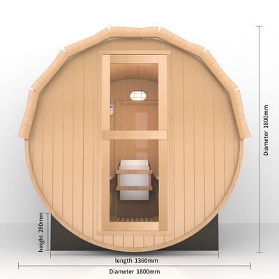 2-8 personen Hout Sauna Vaten Sauna Hout Gemakkelijke installatie 15-99 MIN Tijdsbereik