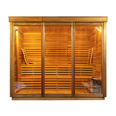 Hemlock stoomsuna kamer met LED licht ozongenerator en touchscreen bedieningspaneel