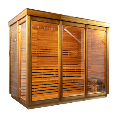 Moderne 220V 6KW kachel verwarmer stoomsauna kamer met LED-licht 0-99 MIN Tijdtemperatuurbereik 15~90.C