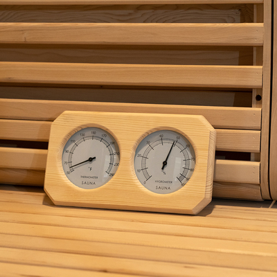 Moderne 6KW kachelverwarming Hemlock Rode Cedar Stoomsauna Met LED-licht Voor ultieme ontspanning