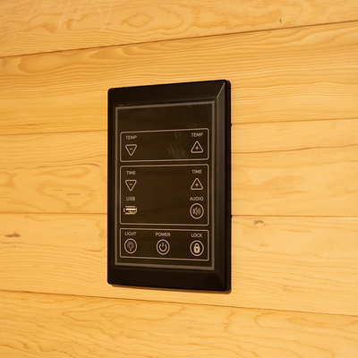 Moderne 6KW kachelverwarming Hemlock Rode Cedar Stoomsauna Met LED-licht Voor ultieme ontspanning