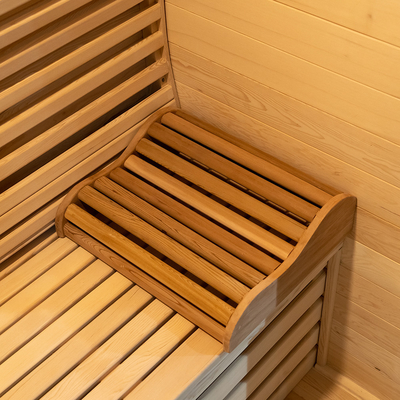 Moderne 6KW kachelverwarming Hemlock Rode Cedar Stoomsauna Met LED-licht Voor ultieme ontspanning