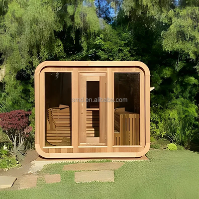 Cedar Wood Bluetooth Buiten Droog Sauna Met Hemlock Interieur
