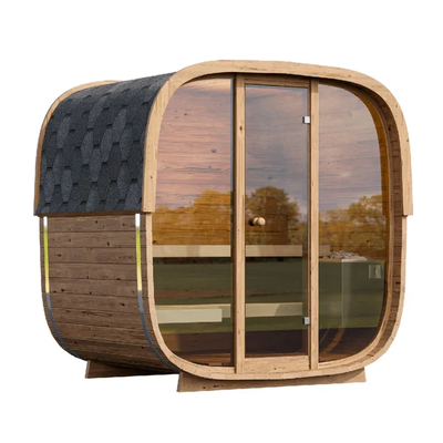 Verstelbare ventilatie Hemlock Buiten droog sauna met Bluetooth muzieksysteem