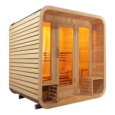 Cedar Wood Bluetooth Buiten Droog Sauna Met Hemlock Interieur